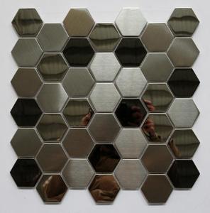 Hiện đại <span class=keywords><strong>3D</strong></span> thép không gỉ kim loại tường Gạch Mosaic <span class=keywords><strong>3D</strong></span> backsplash gốm cho nhà bếp khách sạn sàn gỗ thiết kế đồ họa giải pháp - Product Image 5