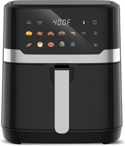 Friteuse à air numérique multifonctionnelle avec écran couleur, écran tactile intelligent, noire, de qualité supérieure, pour la cuisine à domicile - Product Image 1