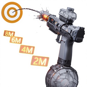 Pistolets à eau automatiques puissants en plastique MILI avec silencieux lumineux, petite taille, tir continu électrique - Product Image 1