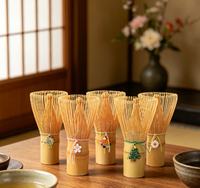 Fouet à Matcha Japandi Japonais en Gros avec Breloque, Accessoires, Fouet à Matcha en Porcelaine et Chasen avec Breloque