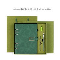 Carnet Organiseur en Cuir PU A5 à Couverture Rigide avec Logo Personnalisé, Spirale, Feuilles Mobiles, 100 Feuilles, Livre d'Adresses, Journal, Coffret Cadeau