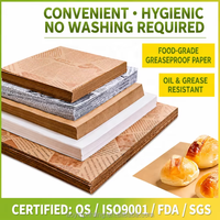 Sac en papier jetable anti-graisse avec logo personnalisé, revêtement PE de qualité alimentaire, pour emballage de sandwichs, doublure de cuisson, restauration rapide