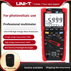 Multimètre numérique UT196 True RMS haute tension AC/DC, plage automatique, testeur solaire photovoltaïque intelligent NCV, outil d'entretien pour électricien - Product Image 3