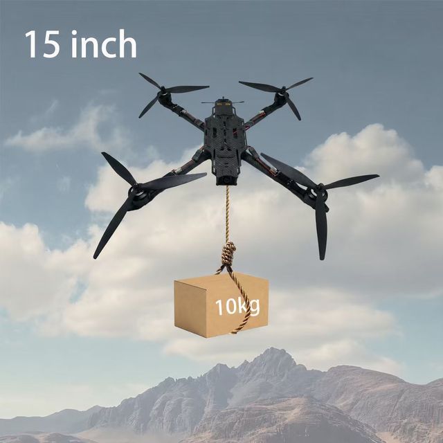 FPV Drones Manufacturer 15 Inch FPV 8-10KG Large FPV Carbon Fiber Quadcopter with Night Vision Camera