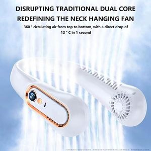 Portable Personal <b>Fan</b> Neck Cooling <b>Fan</b> Digital Display <b>Mini</b> <b>Fan</b> for Office and Dormitory - Product Image 2