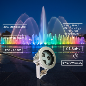 Die-cast 316L Stainless Steel Under-water <strong>Light</strong> IP68 <strong>Bath</strong> Pool <strong>Light</strong> Submersible for Fountain/Waterfall 2700-6500K Color Temp - Product Image 1