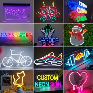 Venta al por mayor Led Flex Neon Gaming Decoración Luces Acrílico Base Board Neon Sign Para Game Room Led Sign