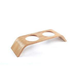 Yüksek kaliteli küçük boyutu 5L paslanmaz çelik hayvan mama kasesi kolay temiz ahşap yükseltilmiş kedi köpek su kutusu seramik plastik PC hayvanlar - Product Image 6