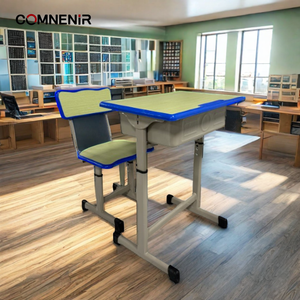 Meubles de classe, pupitre scolaire double en bois avec <span class=keywords><strong>banc</strong></span> - Product Image 1