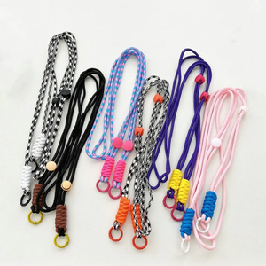 2024 מוצר חדש מותאם אישית חבל תלייה וחבל תלייה באיכות גבוהה שרשרת מחזיק מפתחות מתכת מחזיקי מפתחות סיליקון סיבי פוליאסטר - Product Image 1