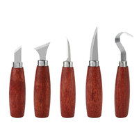 Houten handvat Pompoen Craft Gravuremes Roestvrij staal Handmatige fruit snijmessen Keukengadgets