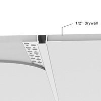 Profilé carré en alliage d'aluminium série 6000 T3-T8 de la marque Tungwille TW3213P pour décorations LED encastrées, découpe sur mesure