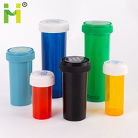 Flacon à capsules en plastique Offres Spéciales Flacons de pharmacie violet ambre bleu vert Flacons réversibles
