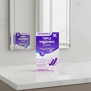 Bandes blanchissantes pour dents <span class=keywords><strong>5D</strong></span> certifiées 2026, marque privée, blanchiment dentaire à domicile, bandes blanchissantes violettes, bandes blanchissantes dentaires organiques - Product Image 1