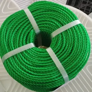 Vente en gros de cordes monofilament PE à 3 brins torsadées de 3mm à 60mm PE à prix compétitif pour corde de pêche