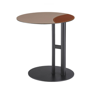 Bàn cà phê hình vuông bằng da cao cấp nhẹ nhàng, phối màu đơn giản, bàn góc phòng khách, bàn phụ nhỏ - Product Image 4