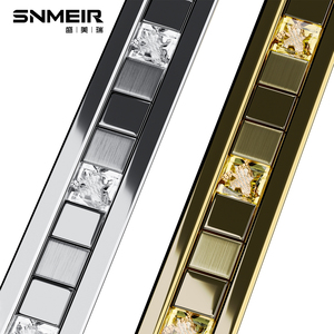 Phật sơn nhà máy senmry thép không gỉ gạch TRIM kim loại thủy tinh khảm trang trí hồ sơ sang trọng biên giới thép không gỉ gạch Strips - Product Image 2