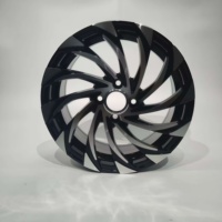 Rines de Aleación de Aluminio Forjado por Centrifugación de Alta Calidad, Diseño Nuevo, 15 Pulgadas, Base Negra, Plateado Pulido, 4/5x100-114.3, Modelo CJ144 1