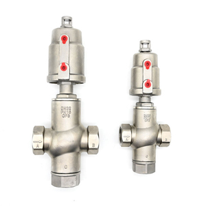 Van điều khiển góc bằng thép không gỉ 3 chiều với van điện từ chủ đề bên trong cho phương tiện truyền thông khí nước - Product Image 5