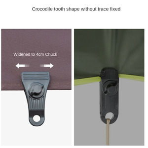 Clips de sujeción resistentes para lonas, abrazaderas de bloqueo para cubiertas de piscinas, sujeta carpas, resistentes al viento para toldos y camping al aire libre. - Product Image 3