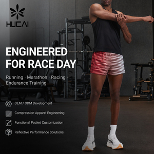 Maßgefertigte OEM Herren 3 Zoll Marathon-Shorts Ultra-Atmungsaktiv mit Geteiltem Saum, Gebondeter Naht und Tasche, Leichte Trainings- und Laufshorts - Product Image 3