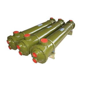 Échangeur de chaleur à coques et tubes de la série Or, refroidisseur d'huile pour système hydraulique, en acier au carbone, horizontal, modèle 100 - Product Image 1