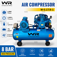 Compresseur d'air à piston entraîné par courroie, Nouveau, 1.5~11KW, 70L, 80L, 110L, 190L, 350L, 500L, Technologie de refroidissement par air portable