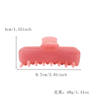 Pince à cheveux en acétate style coréen JIAYANG, couleur unie, pour chignon, accessoire de mode premium pour femme