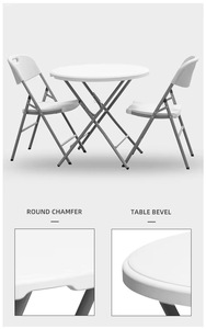 Factory Delivery 80cm Diameter MDF Folding <strong>Table</strong> with High Legs Outdoor Home Use <strong>Foldable</strong> <strong>Bar</strong> Mesa Plegable Made of Plastic
