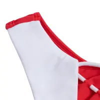 Costumes de danse unitard majorette rouge à franges personnalisées, uniforme de majorette, Costume de pom-pom girl