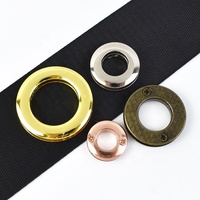 Meetee AP361 18mm Accessoires de quincaillerie pour bagages Fermoir de sac à vis en alliage de zinc Anneau torique décoratif Bouton d'oeillet pour sangle de sac de ceinture