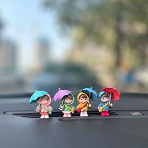 Parapluie mignon Couple voiture décoration intérieure figurines rétroviseur automatique ornements cadeaux <span class=keywords><strong>Mini</strong></span> accessoires - Product Image 2