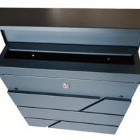 Boîte à lettres murale moderne, 1 pièce, en acier inoxydable, étanche, chromée, offre spéciale