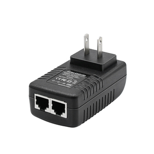 Injecteur PoE compact à brancher sur prise murale, non standard, 48V 0.5A 24W, entrée AC100-240V, adaptateur d'alimentation Ethernet pour système de caméra IP sans fil - Product Image 1