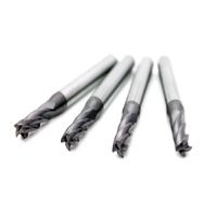 Outils en alliage haute dureté, acier au tungstène, fraise à 4 cannelures, fraise à bout carré avec revêtement AlTiN pour opérations de fraisage CNC