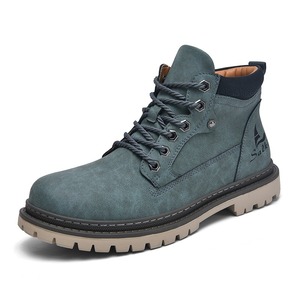 Bottes de luxe à tige haute pour hommes, bottes britanniques en cuir Vintage pour hommes, bottes de moto antidérapantes à la mode, Chelsea Botas Hombre 38-47 - Product Image 2