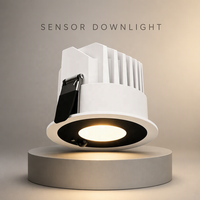 Spot LED COB à détection humaine en aluminium, design moderne et minimaliste de luxe, ultra-lumineux, respectueux des yeux, encastré pour hôtel