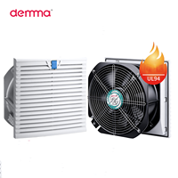 Unités de filtration de ventilateurs axiaux pour armoires FK8822 024V ignifuges avec grille de protection en métal DM120 pour la circulation de l'air chaud et froid