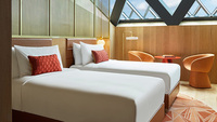 Tête de lit moderne en bois cinq étoiles Inn Express Ensembles de chambre à coucher d'hôtel pour hôtels appartements villas