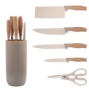 Juego de Cuchillos de Cocina Profesionales de Alta Calidad de 6 Piezas, Juego de Cuchillos de Cocina Antiadherentes con Bloque para Cuchillos Universal - Product Image 1