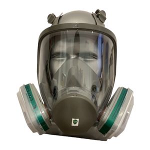 Masker Gas <span class=keywords><strong>Respirator</strong></span> wajah penuh, dapat digunakan kembali Anti amonia asam tambang kimia penutup wajah dengan kaleng Filter udara - Product Image 2