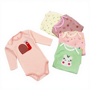 Combinaison en coton unisexe de haute qualité pour bébé, barboteuse à manches longues avec fermeture boutonnée et broderie tendance pour l'automne - Product Image 2