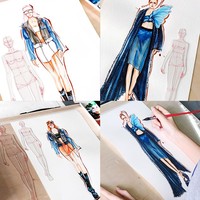 Règle de dessin de mode, règle de modèle d'illustration, règle esthétique scolaire, règle de conception de couture, outils de couture