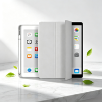 Étui en cuir souple en TPU à triple pliage avec support intelligent, fabriqué à Guangdong, ajustement parfait, compatible avec iPad Air 6 et iPad Pro 2024