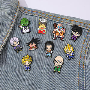 <span class=keywords><strong>77</strong></span> diseños lindo Anime Logo insignia sombrero tela bolsa broche dibujos animados Dragoned Ball Goku <span class=keywords><strong>Vegeta</strong></span> Metal esmalte Collar broche pines - Product Image 1