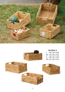 ตะกร้าใส่ผักตบชวาธรรมชาติทรงสี่เหลี่ยมผืนผ้าอเนกประสงค์ดีไซน์ตามสั่งส่งตรงจากเวียดนาม - Product Image 2