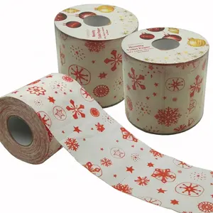Damon-Tissue Weihnachten Schneeflocke weich Bio fsc oem benutzer definierte facto 2-lagiges Toiletten papier