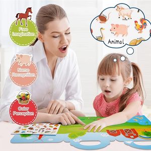 18 สไตล์ขายส่งเป็นมิตรกับสิ่งแวดล้อมสติกเกอร์หนังสือกิจกรรมปริศนาเกม DIY แต่งตัวสนุกของขวัญสติกเกอร์เดินทางหนังสือสําหรับเด็ก - Product Image 2