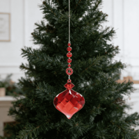 Pendentif en cristal de Noël de bonne qualité, fait main, poli, plusieurs styles, en plastique, pour promotion et fêtes
