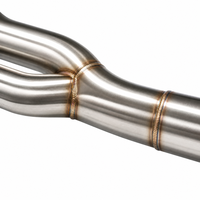 Tuyau d'échappement central simple en acier inoxydable poli/brossé de 1,5 mm d'épaisseur et de 3,5 pouces de longueur égale pour M2 G87/M3 G80/M4 G82 S58